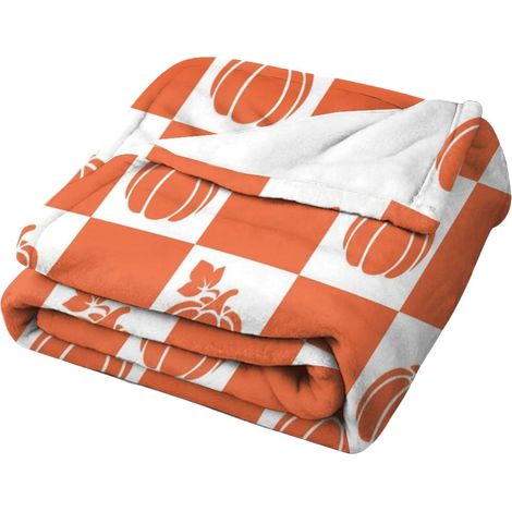 Couverture - Imprimé Citrouille - Polyester - 75 x 100 cm - Pour Canapé Lit Extérieur Intérieur - 250 g (1/5)