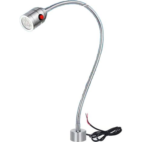 Lampe de Travail Magnétique, Lampe de Machine à LED avec Col de Cygne Flexible et Base Magnétique, Lampe de Travail à LED 5 W 24 V, Lampe à Outils D'atelier pour Tour, établi (1/5)