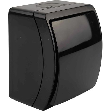 Interrupteur unipolaire étanche noir IP44 KOALA (1/3)