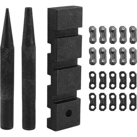 Juego de herramientas de reparación de motosierra de bolsillo de 3 piezas con 10 juegos de eslabones de unión de 0,325 pulgadas. (1/5)