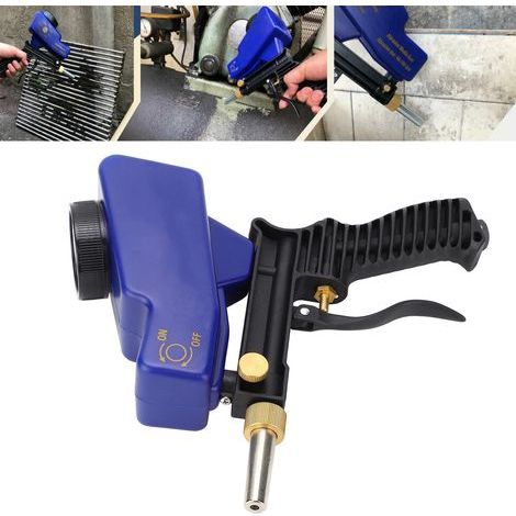 Pistolet de sablage à gravité portable, outil de pulvérisation de sable à air comprimé 70‑150 PSI, 6000 tr/min (1/5)