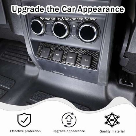 Suitable for 20-24 Land Rover Defender 110 130 soft carbon fiber rear charging port frame sticker (1/5)