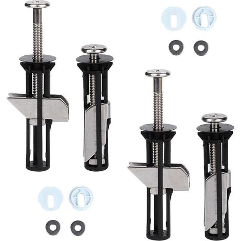 Universelle WC-Sitzschrauben und -bolzen mit Schnellverschluss-Scharnier für einfache Montage – 4er-Pack (1/5)