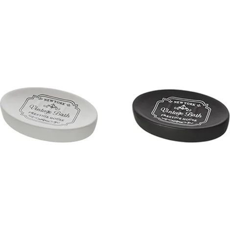 PORTASAPONE IN CERAMICA MODELLO NEW YORK DIM. CM (LXPXH):13X9X3 NERO BRAND SRL