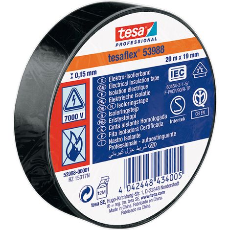 CINTA AISLANTE 53988-20MX19MM NEGRA