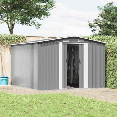 Maison Exclusive - Abri de jardin 257x298x178 cm Métal Gris (1/5)