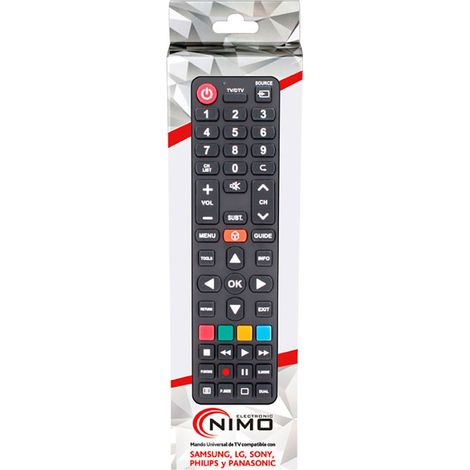 MANDO A DISTANCIA UNIVERSAL (SAMSUNG, LG, SONY, PHILIPS, PANASONIC) NIMO (1/2)