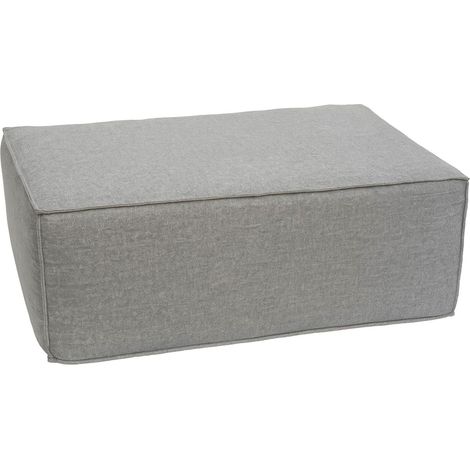 Ottomane/accessoires pour canapé HWC-O54 pouf repose-pieds chaise longue tissu/textile 300 g/m2 38 x 97 x 70 cm - gri