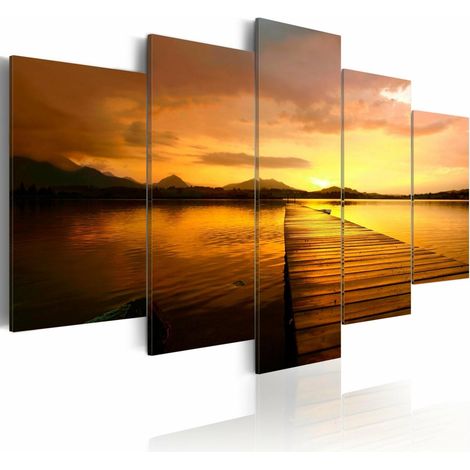 Tableau île du coucher du soleil - 200 x 100 cm (1/4)
