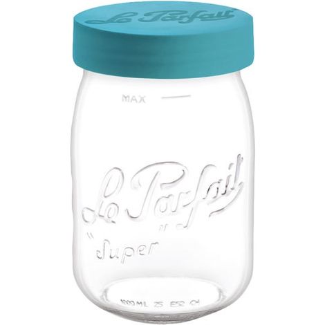 Bocal Le Parfait Color Vis Bleu 1l Stockage Hermétique Avec Style - Le Parfait