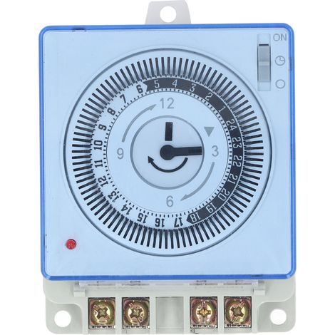 Minuterie mécanique 24 heures, mise hors tension automatique, minuterie à connexion rapide pour le contrôle de l'éclairage, système d'échappement (1/5)