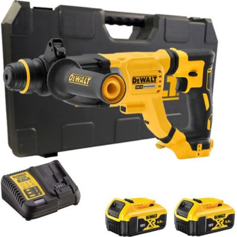 Dewalt DCH263P2-QW Perforateur SDS-Plus 18V 3,1J XR - 2 X 5.0 Ah Batterie + chargeur et coffret (1/3)