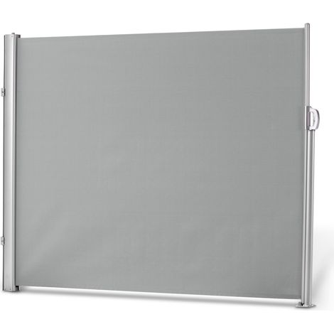 Leco ausziehbare Seitenmarkise, Aluminium-Stahlrohr-Mix, lichtgrau, 180 x 300 cm (H x L) (1/5)