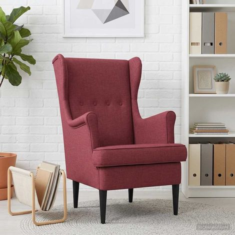 vidaXL Poltrona Rosso Vino Tessuto (1/5)