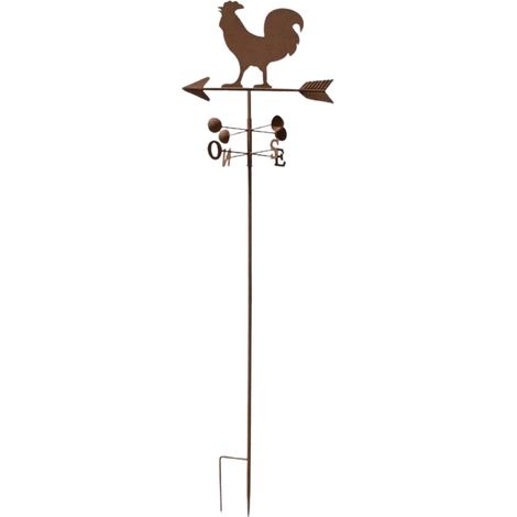 Girouette de jardin à piquer Serama 133 cm – Résistante aux intempéries – Installation facile dans le sol ou jardinière – Orium