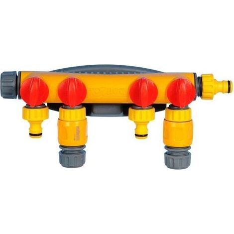 Hozelock 2150 4 Way Tap Connector Garden Watering For Hose Pipe Water Timer