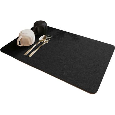 Super saugfähige Küchenmatte, Abtropfmatte für Kaffeeteller, Trockenmatte, schnelltrocknende Bad-Abtropfmatte, Platzdeckchen für Küchenarmaturen C (1/5)