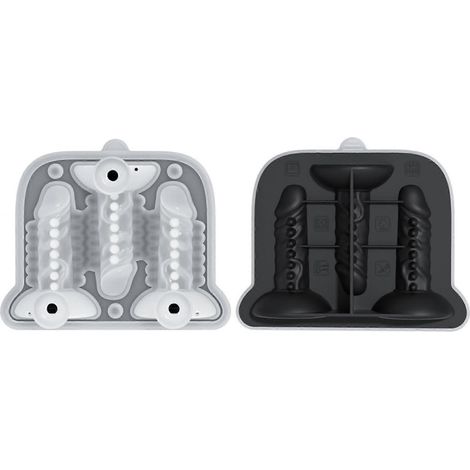 Moules à glaçons en silicone pour farces, pour whisky, cocktails, jus, plateau à glaçons en forme d'orgue pour enterrement de vie de garçon, noir, taille unique (1/2)