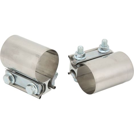 colliers de serrage d'échappement bout à bout, raccords de silencieux, acier inoxydable universels, 2 boulons M14, 2 pouces (1/5)