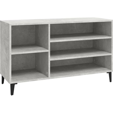 vidaXL Armoire à chaussures Gris béton 102x36x60 cm Bois d'ingénierie (1/5)