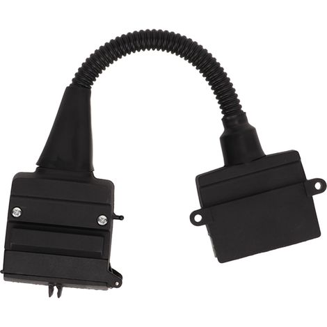 Anhängeradapter 12-poliger Flachstecker auf 7-polige Flachbuchse für Anhänger und Wohnwagen (1/5)