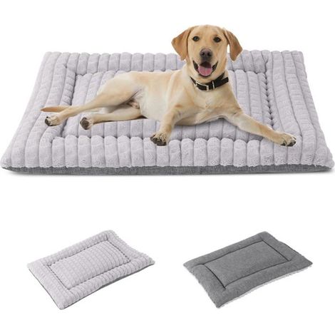 Matelas pour Chien Matelas De Compagnie et Réversible Doux Coussin Lavable Chat Chien Matelas(Gris,45 35cm) (1/5)