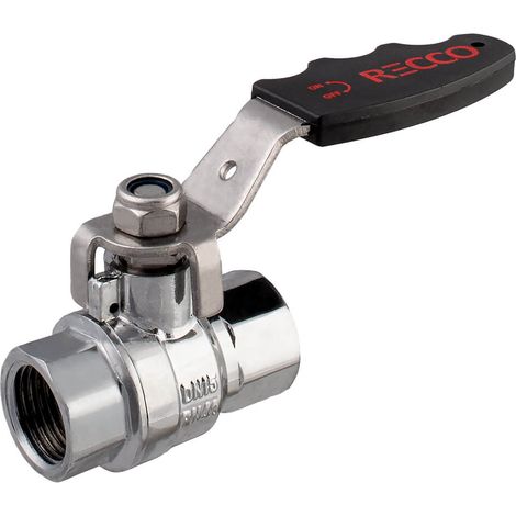 IDMAR 1 ½" Kugelhahn für RECCO GW/GW Wasser (DN40), kalkabweisende Kugel, unpoliertes Chrom