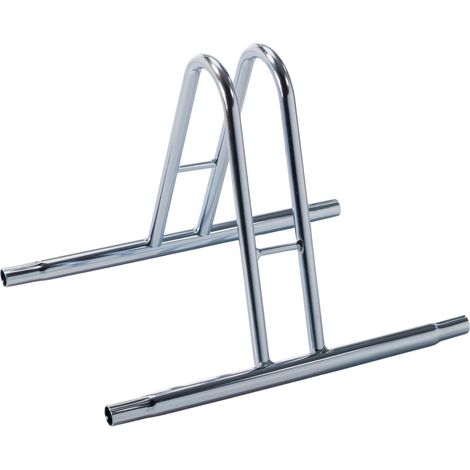 ANDRYS - Rastrelliera Porta Biciclette a Pavimento 1 Posto, con Confica per Collegare i Porta Biciclette, Zincato a Freddo, Colore Argento