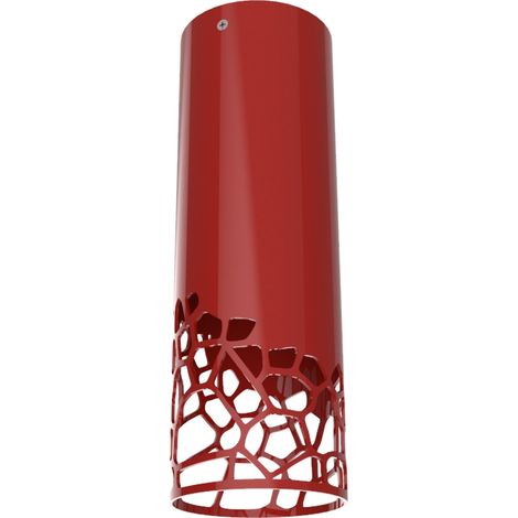 LUMICOM  ORGANIC Plafoniera, 1X E27, max 42W, metallo, rosso lucido, H.30cm (1/2)