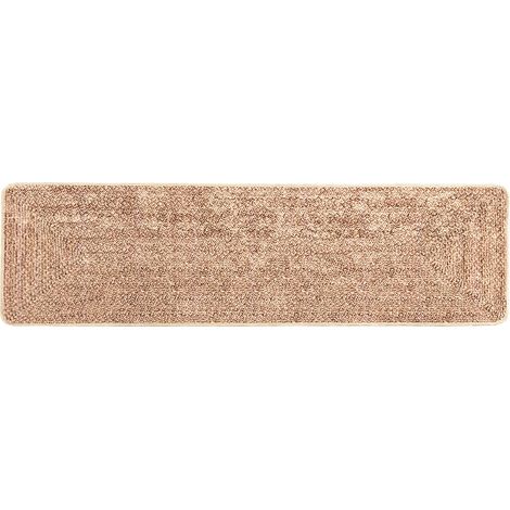 Rug Runner MARSA Yellow 100 x 400 cm Polyester and PVC vidaXL