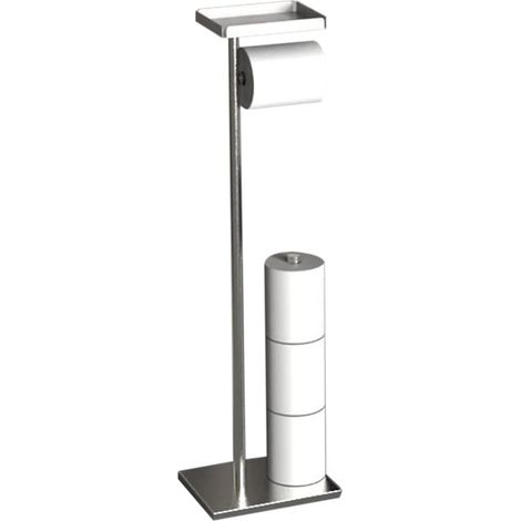 Porte - papier toilette sur pied - En acier inoxydable - 4 rouleaux de (1/5)