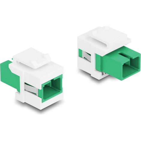 Keystone Modul SC Simplex Buchse zu SC Simplex Buchse grün / weiß