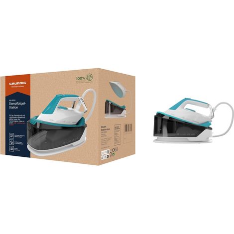 GRUNDIG SIS 6550 - Ferro da stiro a vapore, 2400 W, 6,5 bar, vapore 110 g/min e getto di vapore extra 360 g/min, suola in ceramica, autopulente e serbatoio dell'acqua da 1,2 l, riscaldamento rapido (1/5)