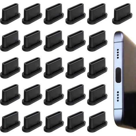 Paquete de 26 tapones de silicona para puerto USB-C - Tapas para puerto de carga USB-C (1/5)