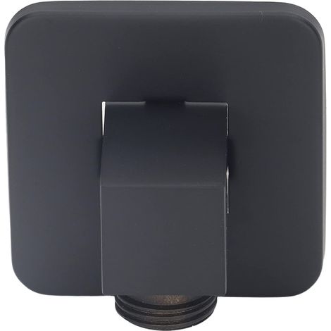 Supporto per soffione doccia – a parete, impermeabile – montaggio a scomparsa – regolabile, in acciaio inox – minimalista – nero