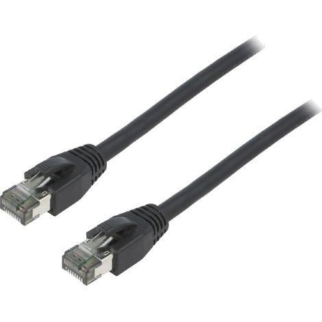 Cable reseau RJ45 male S-FTP Cat 8.1 noir- 2m
