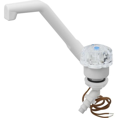Rubinetto acqua fredda 12V 20 mm manopola bianca
