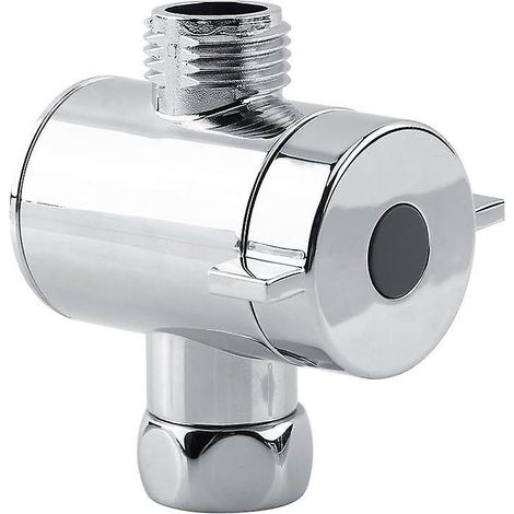 Adaptateur pour pommeau de douche de salle de bain G1/2 avec inverseur à 3 voies (1/5)