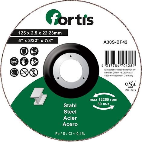 Taglio Disco Acciaio 125 X 25Mm Gekr. Fortis