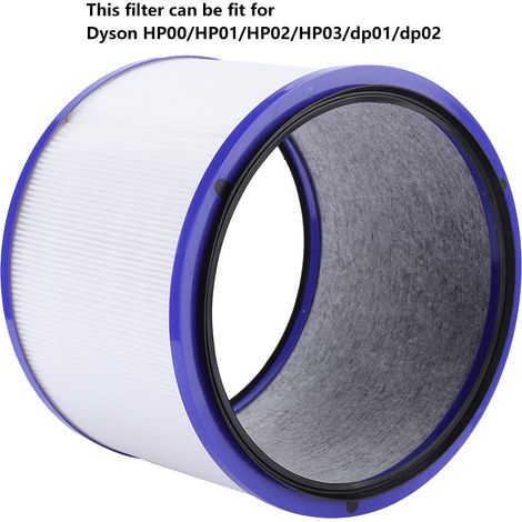 Filtro de repuesto para purificador de aire, compatible con HP00/HP01/HP02/HP03/dp01/dp02, ABS, blanco y morado, 21,4 x 16 cm, nuevo. (1/5)