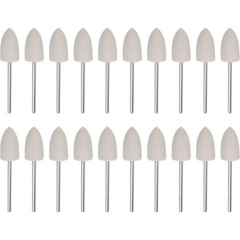 Wool Felt Mounted Chuck Tips 10mm Head 1/10 Inch Shank Conical Polishing Wicks Felt Polishing Buffing Wheel for Rotary Tool (1/2)