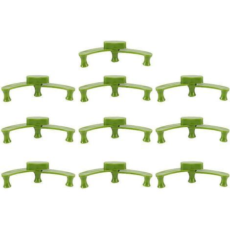 Lot de 10 pinces à branches réglables pour plantes, fixatrices et arrache-branches réutilisables pour jardin.-12.00X3.50X1.50CM-Green (1/2)