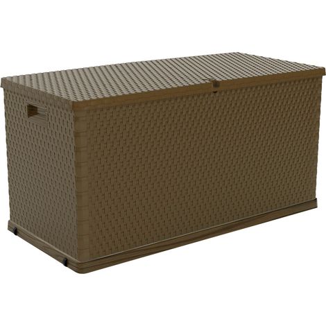 Baule cassapanca multiuso Garden Rattan resina 120x57x63 cm (1/4)