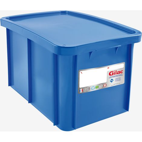 Bac 55 L Gilactiv® + couvercle - bleu - Gilac