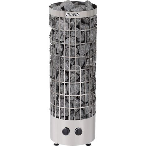 Harvia – Poêle électrique pour sauna Cilindro 9 kW – Chaleur douce et enveloppante – Acier inoxydable – Installation flexible