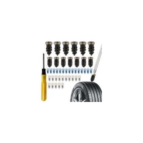 Herramienta mecánica ZVD, 30 clavos de goma para reparación de neumáticos de coche y moto, con destornillador, clavos de goma para neumáticos con ventosa, clavos para reparación de neumáticos aptos pa (1/4)