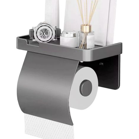 Paper Holder Bathroom Stand Paper Dispenser Phone Tray