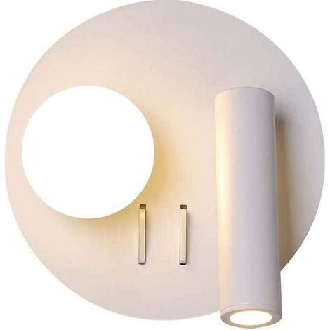 Moderne, um 360° verstellbare LED-Wandleuchte für den Innenbereich – anpassbarer Winkel – Treppenhaus, Nachttisch, Flur, Hotel (weißes Licht)