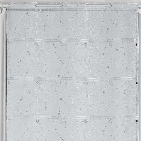 Modulable brodé de motifs argentés Argent 90x220 cm
