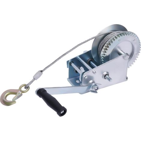 Treuils manuels, capacité de charge maximale de 1500 kg pour bateau ATV remorque Véhicules Avec câble métallique (1/5)